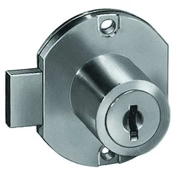 Cabinet and Drawer Dead Bolt Locks, Master Keyed, 4TYH5 Key, For Material Thickness 15/16 in, Compx National, Mfr#: C8704-MKKD-14A