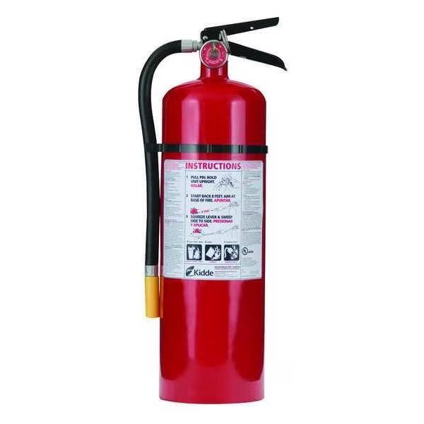 Fire Extinguisher, Class ABC, UL Rating 4A:60B:C, Rechargeable, 10 lb capacity, 20 ft Range, Kidde, Mfr#: 21032150