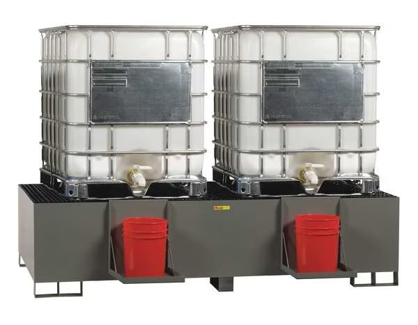 IBC Dispensing and Containment Unit, 400 gal Spill Capacity, 10,000 lb., Steel, Little Giant, Mfr#: SST-IBC-2