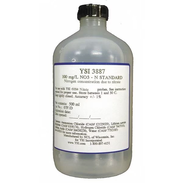 Cal Solution, Nitrate, 1 mg/L, 500 mL, Ysi, Mfr#: 3885