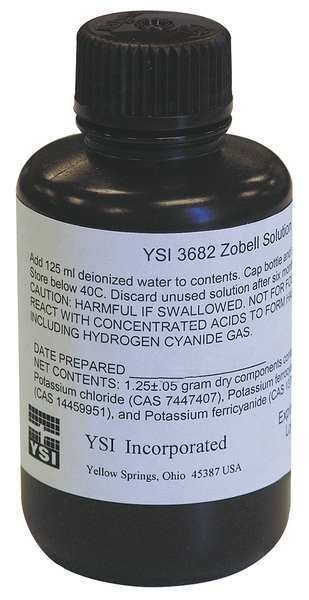 Zobell Solution, 270.0 to 198.5 mV, 125 mL, Ysi, Mfr#: 3682
