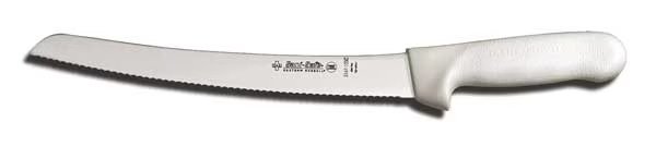 Bread Slicer, 10In, Curved, Scalloped, White, Dexter Russell, Mfr#: 18173