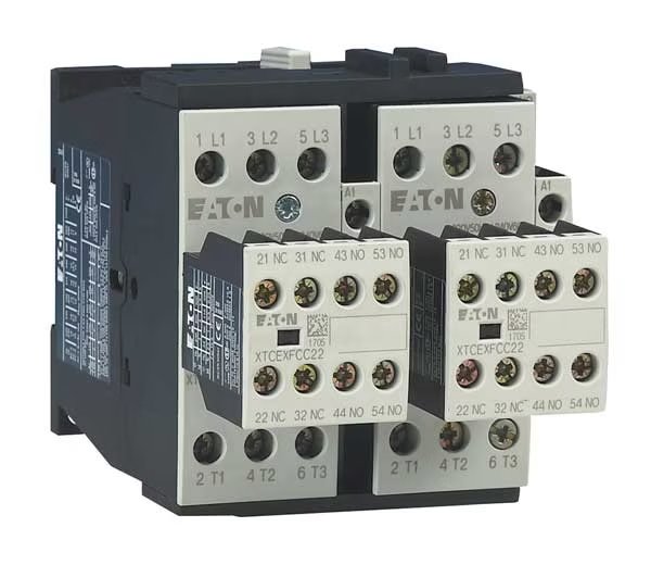 IEC Magnetic Contactor, 3 Poles, 120 V AC, 18 A, Reversing: Yes, Eaton, Mfr#: XTCR018C21A