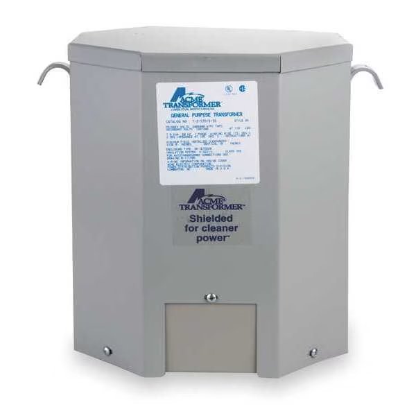 Low Voltage Distribution Transformer, 7.5 kVA, NEMA 3R, 115°C, 120/240V AC, Acme Electric, Mfr#: TF279264S
