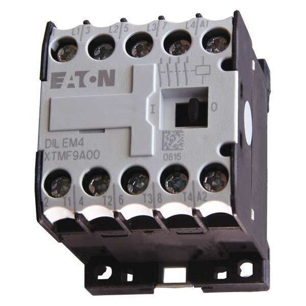 Miniature IEC Magnetic Contactor, 4 Poles, 24 V AC, 9 A, Reversing: No, Eaton, Mfr#: XTMF9A00T