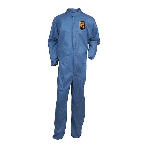 Coveralls, 24 PK, Blue, SMMMS, Zipper, Kleenguard, Mfr#: 58504
