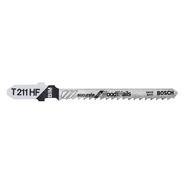 Jigsaw Blade, Bimetal, 3 In. L, PK5, Bosch, Mfr#: T211HF