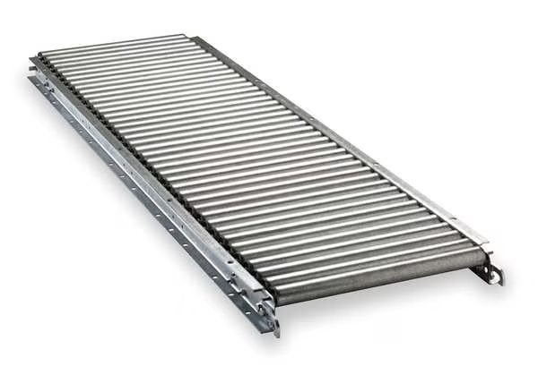 Roller Conveyor, 10 ft. L, 16BF, Ashland Conveyor, Mfr#: 11F10EG15B16