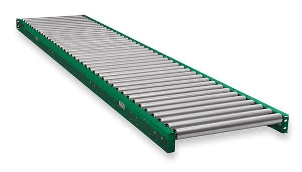 Roller Conveyor, 10 ft. L, 16BF, Ashland Conveyor, Mfr#: 10F10KG03B16