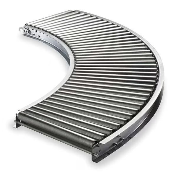 Roller Conveyor, 90 Curve, 16BF, Ashland Conveyor, Mfr#: 11F90EG15B16