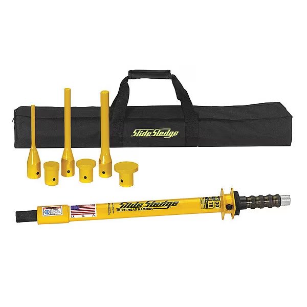 Slide Hammer Sledge, 14 lb., 30", w/ 6 Tips, Slide Sledge, Mfr#: 211303