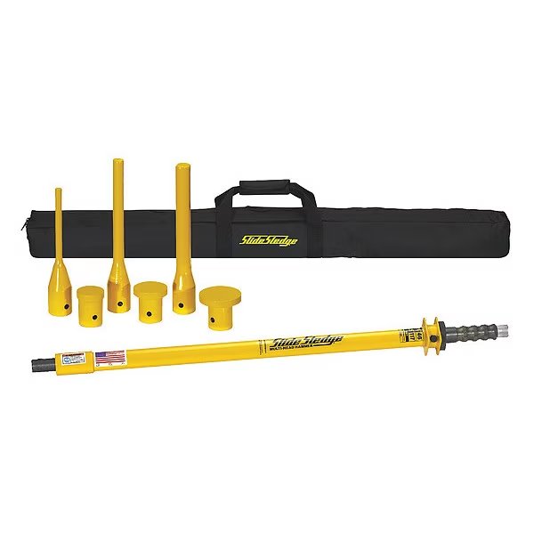 Slide Hammer Sledge, 21 lb., 46", w/ 6 Tips, Slide Sledge, Mfr#: 211403