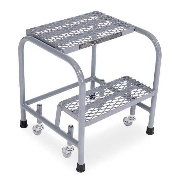 20 in H Steel Rolling Step, 2 Steps, 450 lb Load Capacity, Cotterman, Mfr#: 1002N1818A1E10B3C1P1