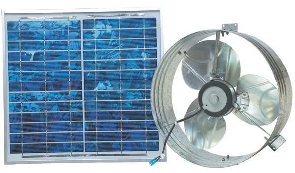 433 CFM Solar Powered Gable Mount Power Attic Ventilator with Panel, Maxx Air, Mfr#: CXSOLGBUPS