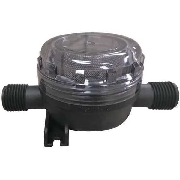 Strainer, In Line, 1/2", Black, Flojet, Mfr#: 01740004G