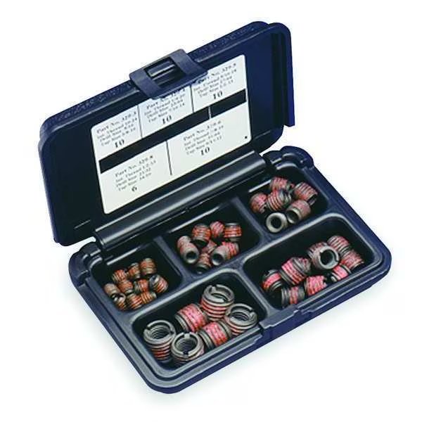 Thread Repair Kit, Self Locking Thread Inserts, Plain 18-8 Stainless Steel, 36 Inserts, E-Z Lok, Mfr#: EZ-M613