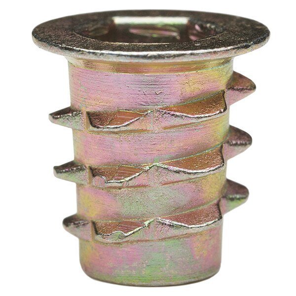 Hex Drive Threaded Insert, M6-1.00 Int Thrd Sz, 33/64 in L, 11.9 mm Dia., Zinc Alloy, Plain, 50 PK, EnjoyTool Select, Mfr#: 900610-13-PK50