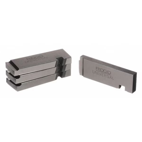 Pipe Threading Replacement Dies, 1/2"-3/4" Alloy Right-Hand NPT Universal, 4-Piece, Ridgid, Mfr#: 47745