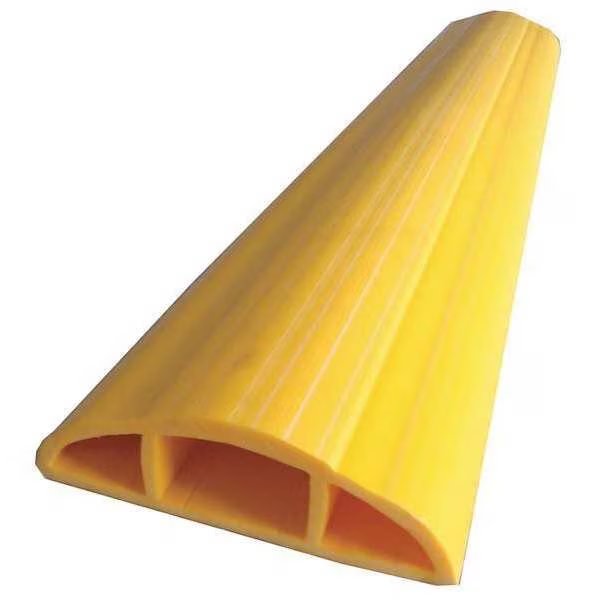 Cable Protector, 1 Channel, Yellow, 5 ft.L, Power First, Mfr#: 4CEJ5