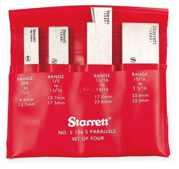 Parallel Set, 3/8-1 5/16 In, 4 Pc, Starrett, Mfr#: S154SZ