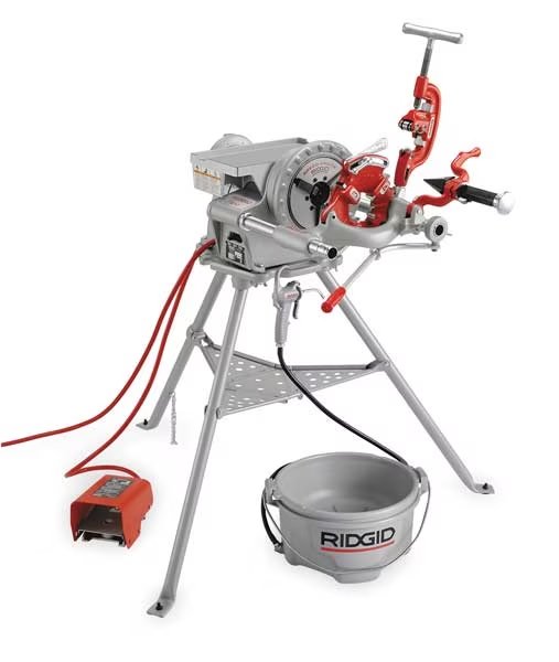 Pipe Threading and Cutting Machines, 1/8 in to 1-1/4 in, Rod: 1/4 in to 1-1/8 in, Ridgid, Mfr#: 300 Complete