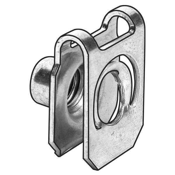 Spring Nut, #10-32, U Shape, Steel, Not Graded, Zinc Plated Finish, 25 PK, EnjoyTool Select, Mfr#: 138347001