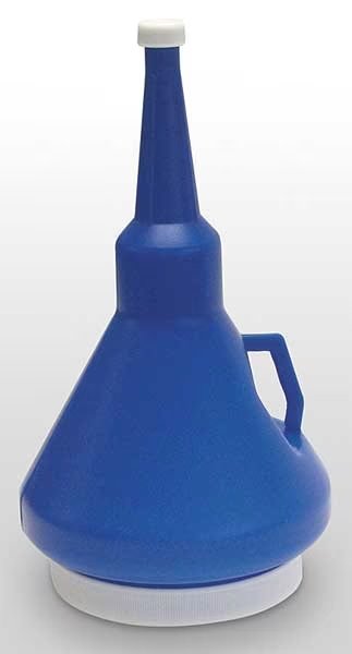 Polyethylene, 1-1/4 qt., 11", 6", 3/4", Blue, Funnel King, Mfr#: 32115