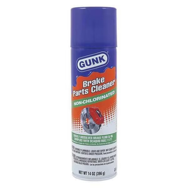 Brake Cleaner and Degreaser, Aerosol, 14 oz., Solvent, Non-Chlorinated, Flammable, No VOC, Gunk, Mfr#: M710