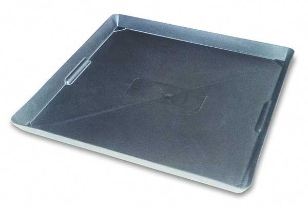 Drain Pan, Polyethylene, 2 gal Capacity, 22 in Overall Dia, 1 1/2 in Overall Ht, 22 in Overall Len, Funnel King, Mfr#: 40092