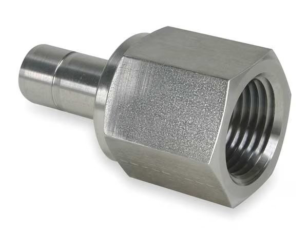 3/8" CPI x Tube Stub 316 SS Tube End Female Adapter, Parker, Mfr#: 6-6 T2HG-SS