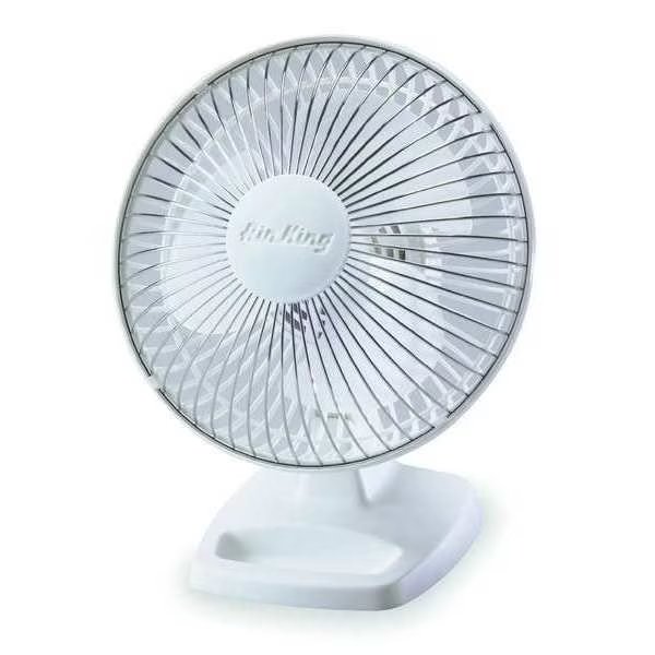 Floor Fan, 6 in, Non-Oscillating, 2 Speeds, 120VAC, Tilting Head, Air King, Mfr#: 9146