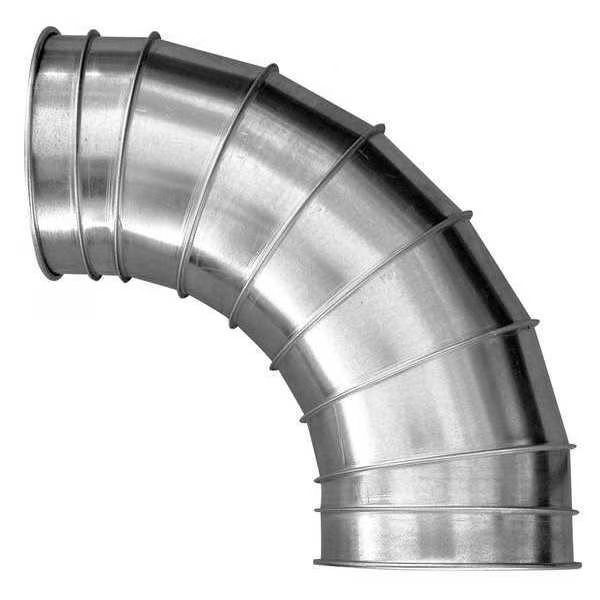 Round 45 Degree Elbow, 8 in Duct Dia, Galvanized Steel, 22 GA, 15-1/4" L, Nordfab, Mfr#: 8040400002