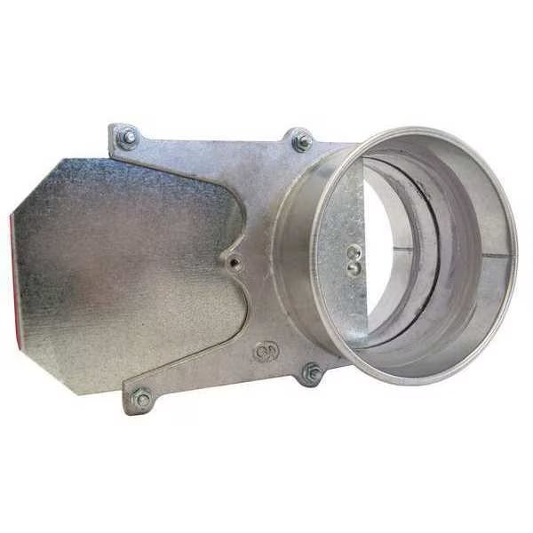 Round Manual Blastgate, Cast Aluminum, 20 GA, 7 in W, 5 3/4 in L, 10" H, Nordfab, Mfr#: 8010002302