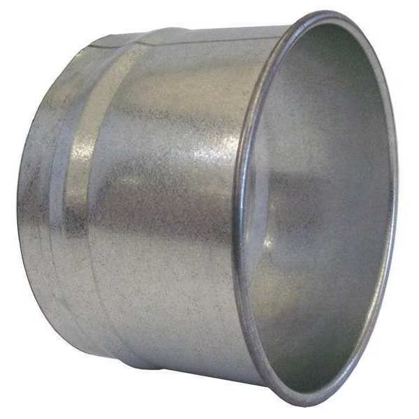 Hose Adapter, 4 in Duct Dia, Galvanized Steel, 22 GA, 4" W x 4" L x, Nordfab, Mfr#: 8040401964