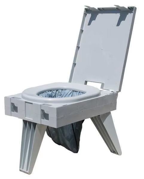 Portable Toilet, Plastic, Wt. 8.43 lb, Cleanwaste, Mfr#: D119PET