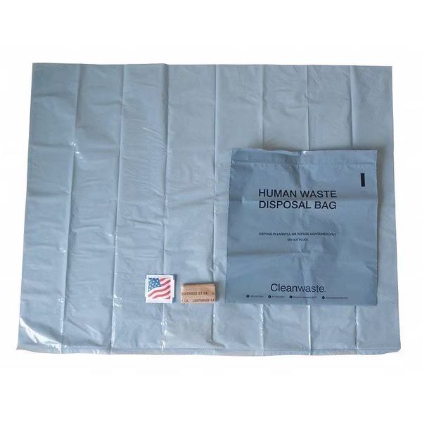 Toilet Kit, Biodegradeable, PK50, Cleanwaste, Mfr#: D313W50