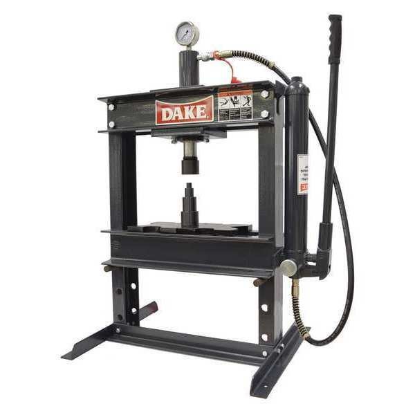 Hydraulic Press, 10 t, Manual Pump, 36 In, Dake, Mfr#: 972200