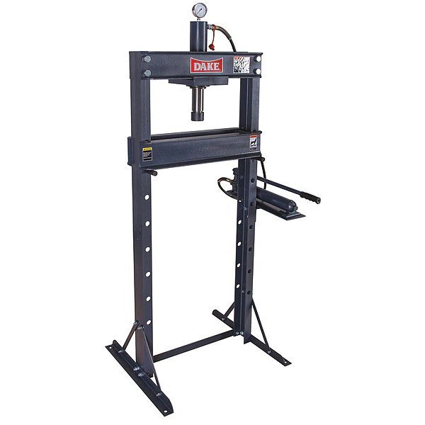 Hydraulic Press, 10 t, Manual Pump, 60 In, Dake, Mfr#: 972210