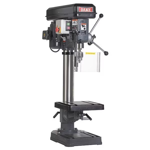 Bench Drill Press, Belt Drive, 1/2 hp, 120 V, 14 1/8 in Swing, 9 Speed, Dake, Mfr#: 977100-1
