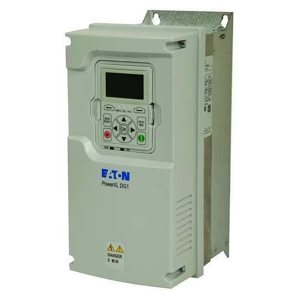 Variable Freq Drive, 5 HP, 7.6A, 380-500VAC, Eaton, Mfr#: DG1-347D6FB-C21C