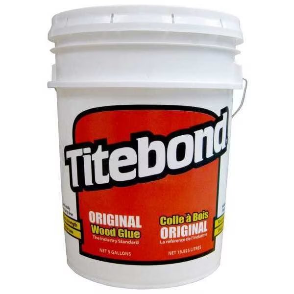 Wood Glue, Original Series, Honey Cream, 24 hr Full Cure, 5 gal, Pail, Titebond, Mfr#: 5067