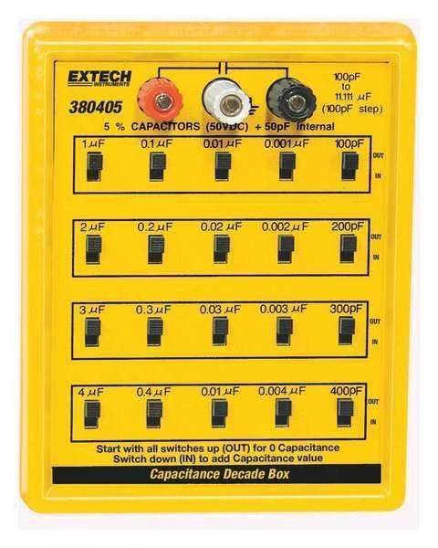 Capacitance Decade Box, 5 Decades, Extech, Mfr#: 380405