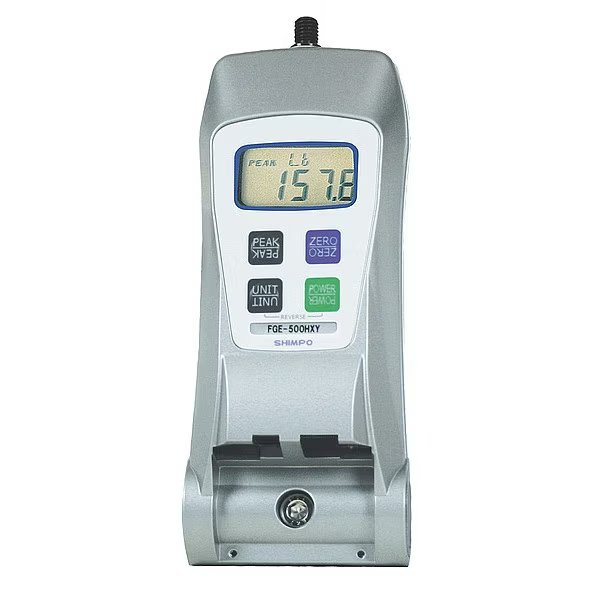 Digital Force Gauge, 500 lb., 4 Digit LCD, Shimpo, Mfr#: FGE-500HXY