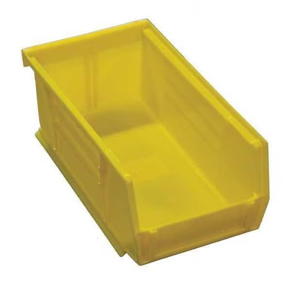 Hang & Stack Storage Bin, Plastic, 4 1/8 in W, 3 in H, 7 3/8 in L, Yellow, Greene Manufacturing, Mfr#: DFXB-600