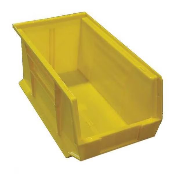 Hang & Stack Storage Bin, Plastic, 8 1/4 in W, 10 in H, 14 3/4 in L, Yellow, Greene Manufacturing, Mfr#: DFXB-700