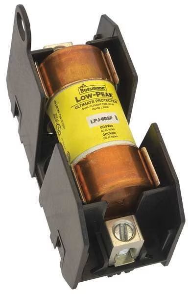 Open Fuse Block, J UL Class, 2 Poles, 35 to 60A Amp Range, 600V AC/DC Volt Rating, Eaton Bussmann, Mfr#: JM60060-2CR