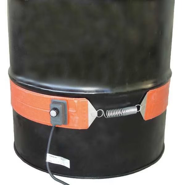 Drum Heater, Heavy Duty, Metal Drums/Pails, 240VAC, 1000W, 30 Gallon, Briskheat, Mfr#: GDHCS23