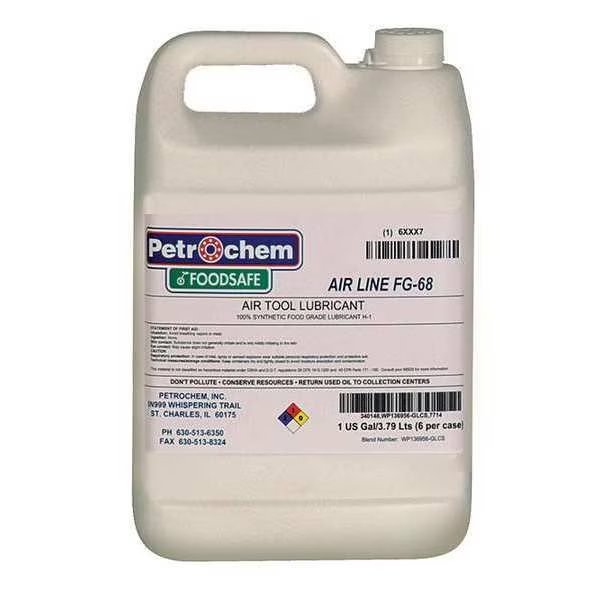 Food Grade Synthetic Lubricant, 1 Gal., Petrochem, Mfr#: FOODSAFE AIRLINE TOOL FG-68-001
