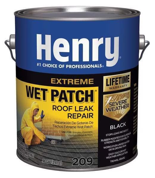 Roof Leak Repair, 1 gal, Pail, Black, Henry, Mfr#: HE209042