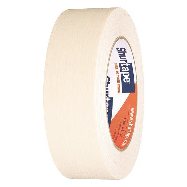 Masking Tape, 36mm x 55m, Natural, PK24, Shurtape, Mfr#: CP 083